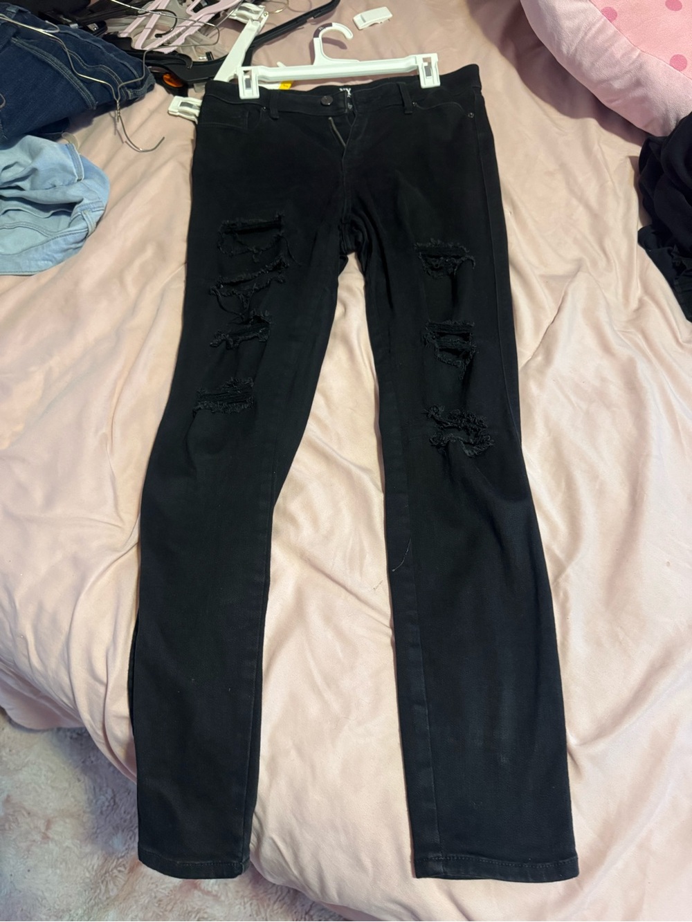 High rise skinny jeans